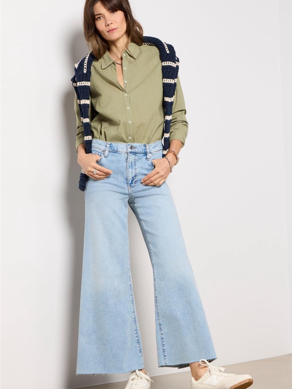 Frame Light  Wash Wide Leg Women's Jeans -  High-Rise Wide Leg